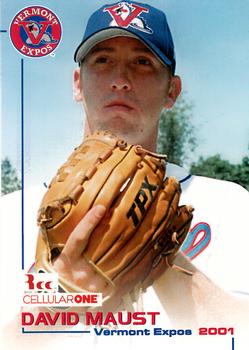 2001 Grandstand Vermont Expos #NNO David Maust Front