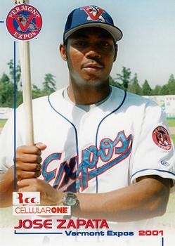 2001 Grandstand Vermont Expos #NNO Jose Zapata Front