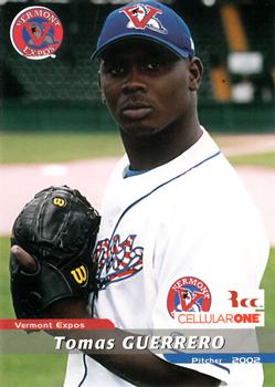 2002 Grandstand Vermont Expos #NNO Tomas Guerrero Front