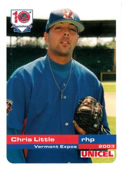 2003 Grandstand Vermont Expos #NNO Chris Little Front