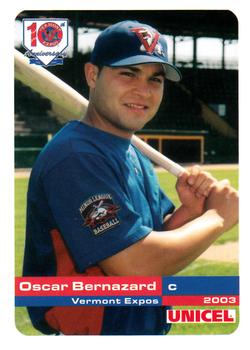 2003 Grandstand Vermont Expos #NNO Oscar Bernazard Front