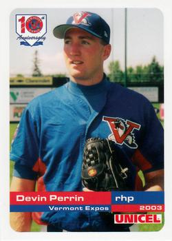 2003 Grandstand Vermont Expos #NNO Devin Perrin Front
