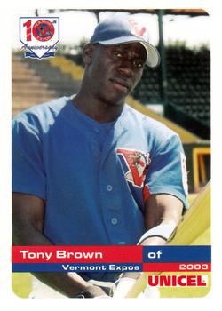 2003 Grandstand Vermont Expos #NNO Tony Brown Front