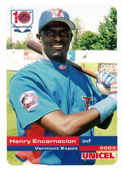 2003 Grandstand Vermont Expos #NNO Henry Encarnacion Front