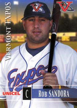 2005 Grandstand Vermont Expos #NNO Rob Sandora Front