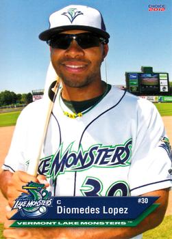 2012 Choice Vermont Lake Monsters #15 Diomedes Lopez Front