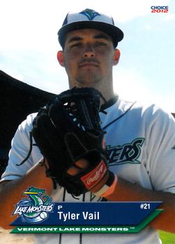 2012 Choice Vermont Lake Monsters #29 Tyler Vail Front
