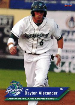 2012 Choice Vermont Lake Monsters #1 Dayton Alexander Front
