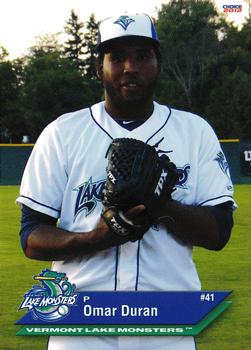 2012 Choice Vermont Lake Monsters #40 Omar Duran Front