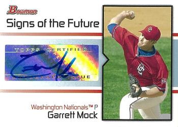 2008 Bowman - Signs of the Future #SOF-GM Garrett Mock Front