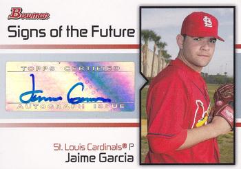 2008 Bowman - Signs of the Future #SOF-JG Jaime Garcia Front