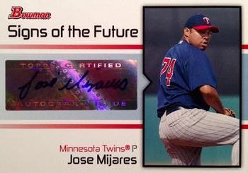 2008 Bowman - Signs of the Future #SOF-JM Jose Mijares Front