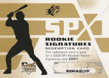 2008 SPx - Mystery Rookie Redemptions #RR1 Jay Bruce Front