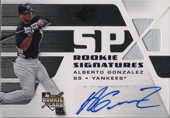 2008 SPx - Rookie Signatures Silver #126 Alberto Gonzalez Front
