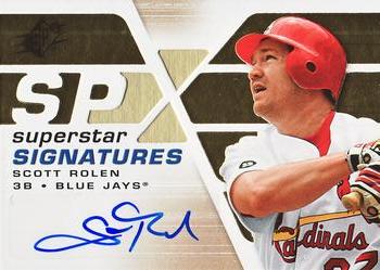 2008 SPx - Superstar Signatures #SSS-SR Scott Rolen Front