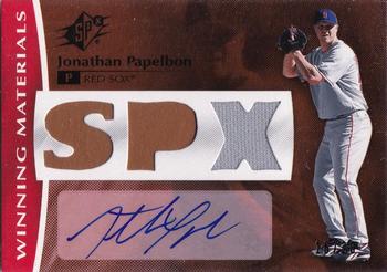 2008 SPx - Winning Materials Autographs #WM-PA Jonathan Papelbon Front