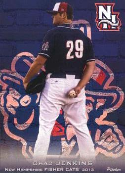 2013 Grandstand New Hampshire Fisher Cats #12 Chad Jenkins Front