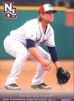 2013 Grandstand New Hampshire Fisher Cats #23 Ryan Schimpf Front