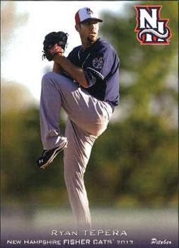 2013 Grandstand New Hampshire Fisher Cats #27 Ryan Tepera Front