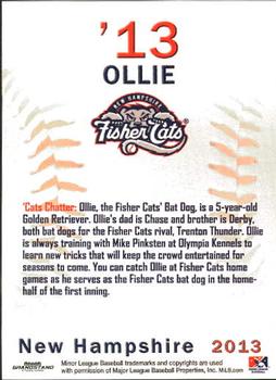 2013 Grandstand New Hampshire Fisher Cats #35 Ollie Back