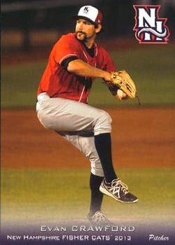 2013 Grandstand New Hampshire Fisher Cats #7 Evan Crawford Front