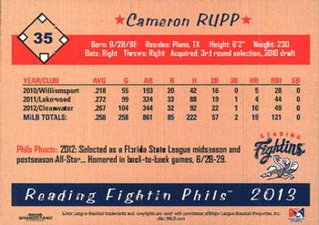 2013 Grandstand Reading Fightin Phils #NNO Cameron Rupp Back