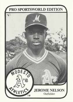 1987 Chong Modesto A's #12 Jerome Nelson Front