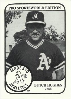 1987 Chong Modesto A's #24 Butch Hughes Front