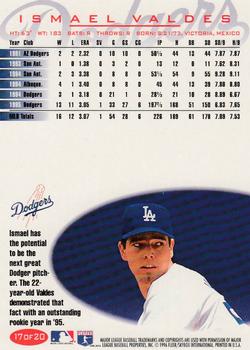 1996 Fleer Los Angeles Dodgers #17 Ismael Valdes Back