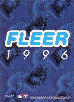 1996 Fleer Los Angeles Dodgers #19 Dodgers Logo Back