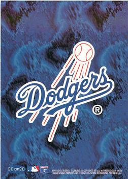 1996 Fleer Los Angeles Dodgers #20 Checklist Back