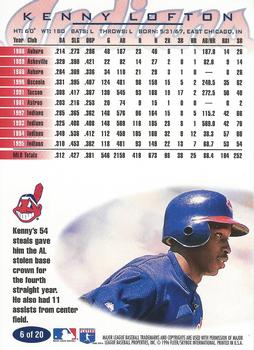 1996 Fleer Cleveland Indians #6 Kenny Lofton Back