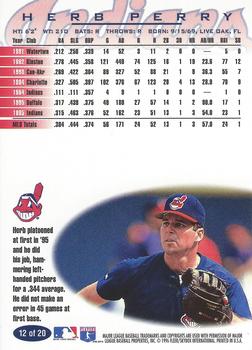 1996 Fleer Cleveland Indians #12 Herb Perry Back