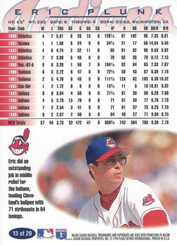 1996 Fleer Cleveland Indians #13 Eric Plunk Back