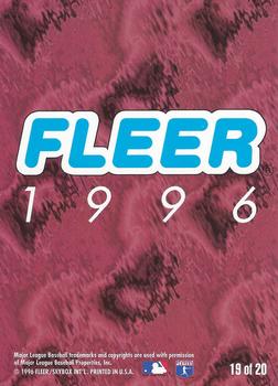 1996 Fleer Cleveland Indians #19 Indians Logo Back