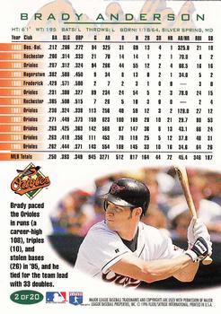 1996 Fleer Baltimore Orioles #2 Brady Anderson Back