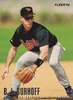 1996 Fleer Baltimore Orioles #16 B.J. Surhoff Front