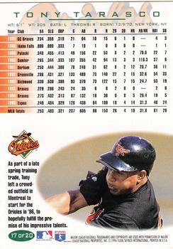 1996 Fleer Baltimore Orioles #17 Tony Tarasco Back