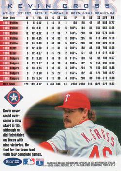 1996 Fleer Texas Rangers #8 Kevin Gross Back