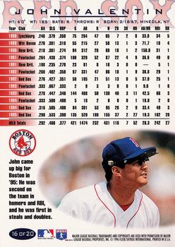 1996 Fleer Boston Red Sox #16 John Valentin Back