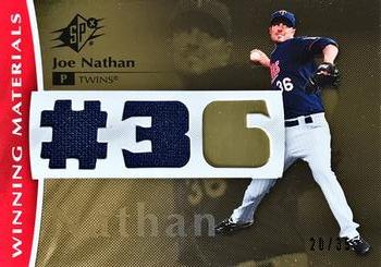 2008 SPx - Winning Materials Dual Jersey Number #WM-JN Joe Nathan Front