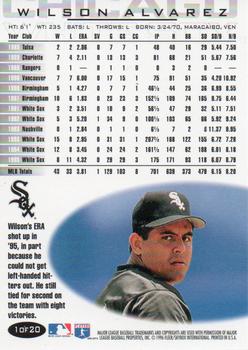 1996 Fleer Chicago White Sox #1 Wilson Alvarez Back