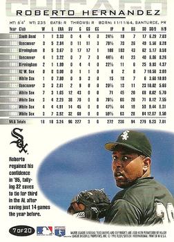 1996 Fleer Chicago White Sox #7 Roberto Hernandez Back