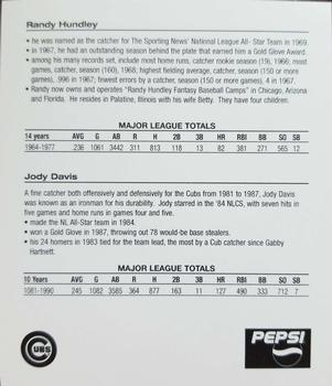 1998 Chicago Cubs Fan Convention #17 Behind the Plate (Randy Hundley / Jody Davis) Back
