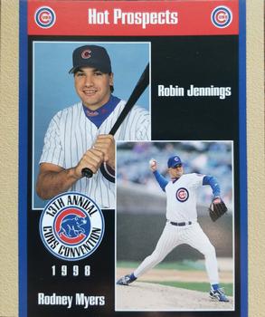 1998 Chicago Cubs Fan Convention #23 Hot Prospects (Robin Jennings / Rodney Myers) Front