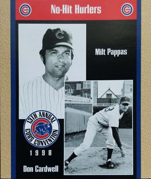1998 Chicago Cubs Fan Convention #28 No-hit Hurlers (Milt Pappas / Don Cardwell) Front