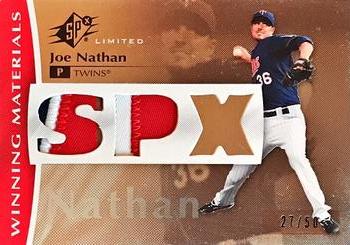 2008 SPx - Winning Materials Dual Limited Patch SPx #WM-JN Joe Nathan Front