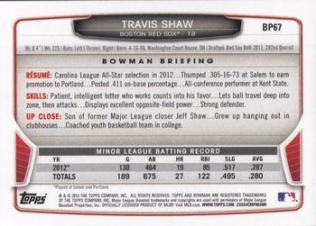 2013 Bowman - Prospects Hometown #BP67 Travis Shaw Back