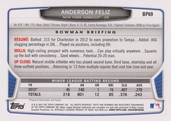 2013 Bowman - Prospects Hometown #BP69 Anderson Feliz Back