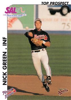 2000 Multi-Ad South Atlantic League Top Prospects #14 Nick Green Front